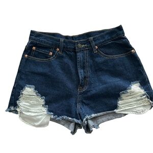 Signature8 Dark Blue Distressed Jean Shorts size medium NWOT